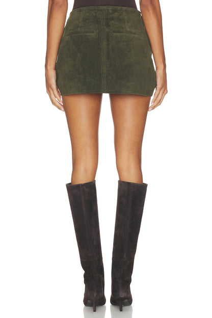 Spicy Herbs leather skirt
