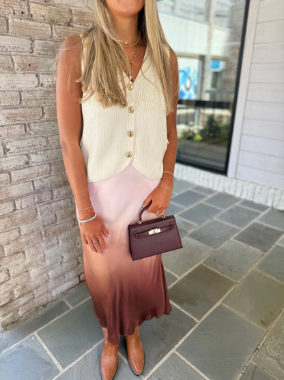 YFB Perrin layered mink skirt
