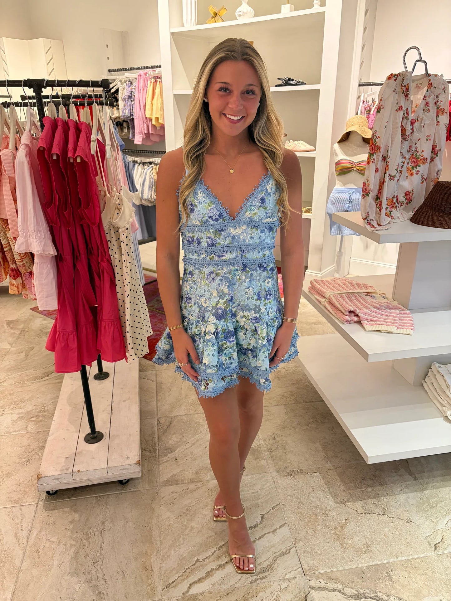 Chelsea Dress in blue multi