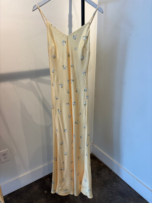 Misa Sariyah dress in spaced ditsy yellow