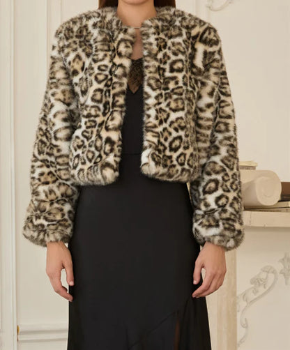Cecile leopard coat