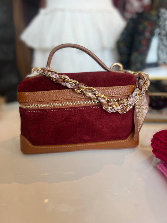 Lucia Suede/leather bucket bag