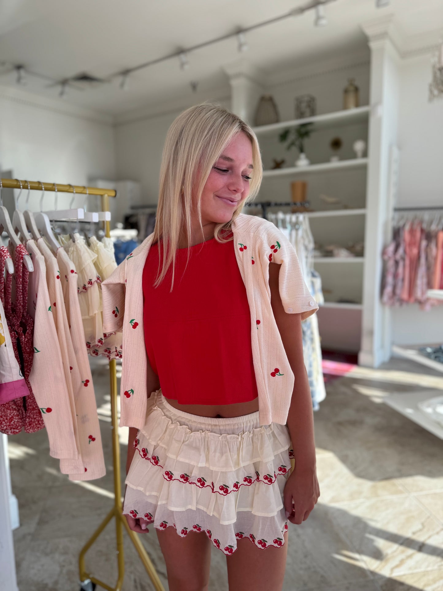 Jemma cherry cardigan