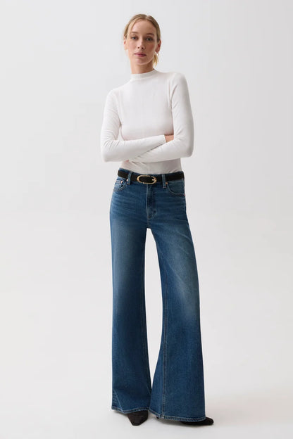 Pistola Vivian wide leg in blue depths