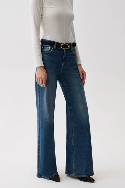 Pistola Vivian wide leg in blue depths