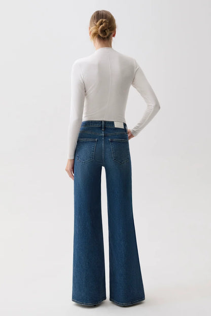 Pistola Vivian wide leg in blue depths