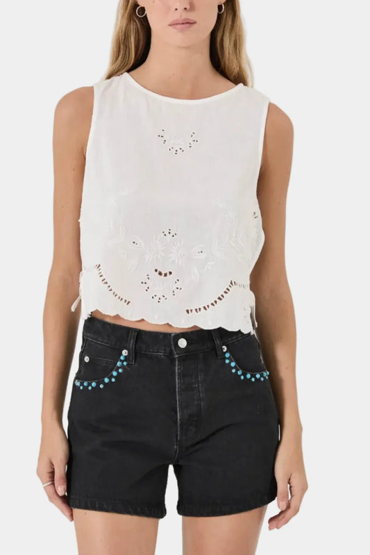 Rolla's Camille embroidered top