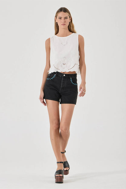 Rolla's Camille embroidered top