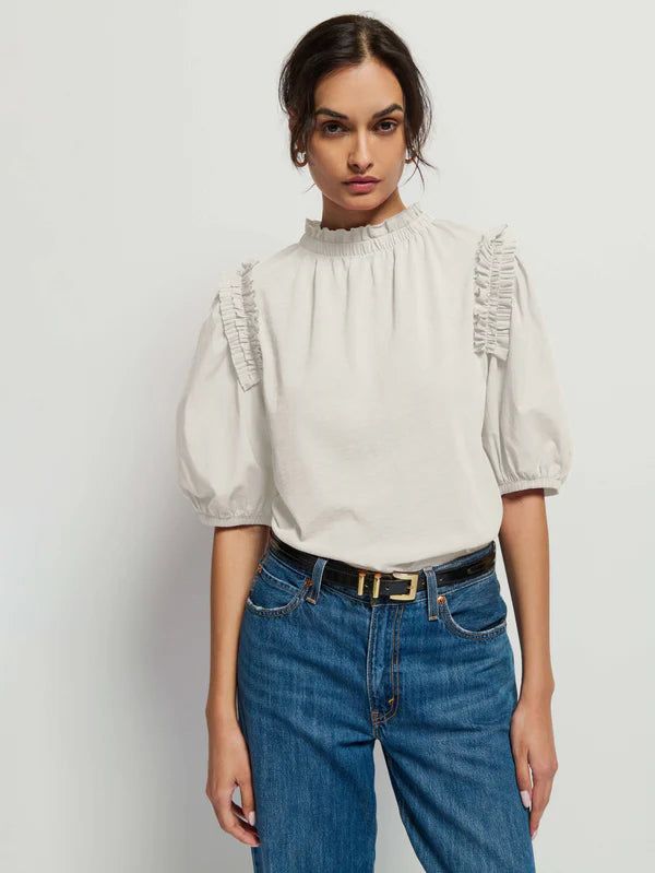 Nation Roya Rushed neck top