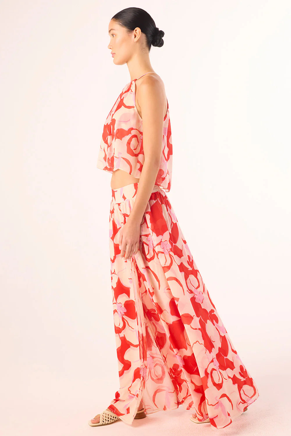 Misa Balena skirt in abstract orchid