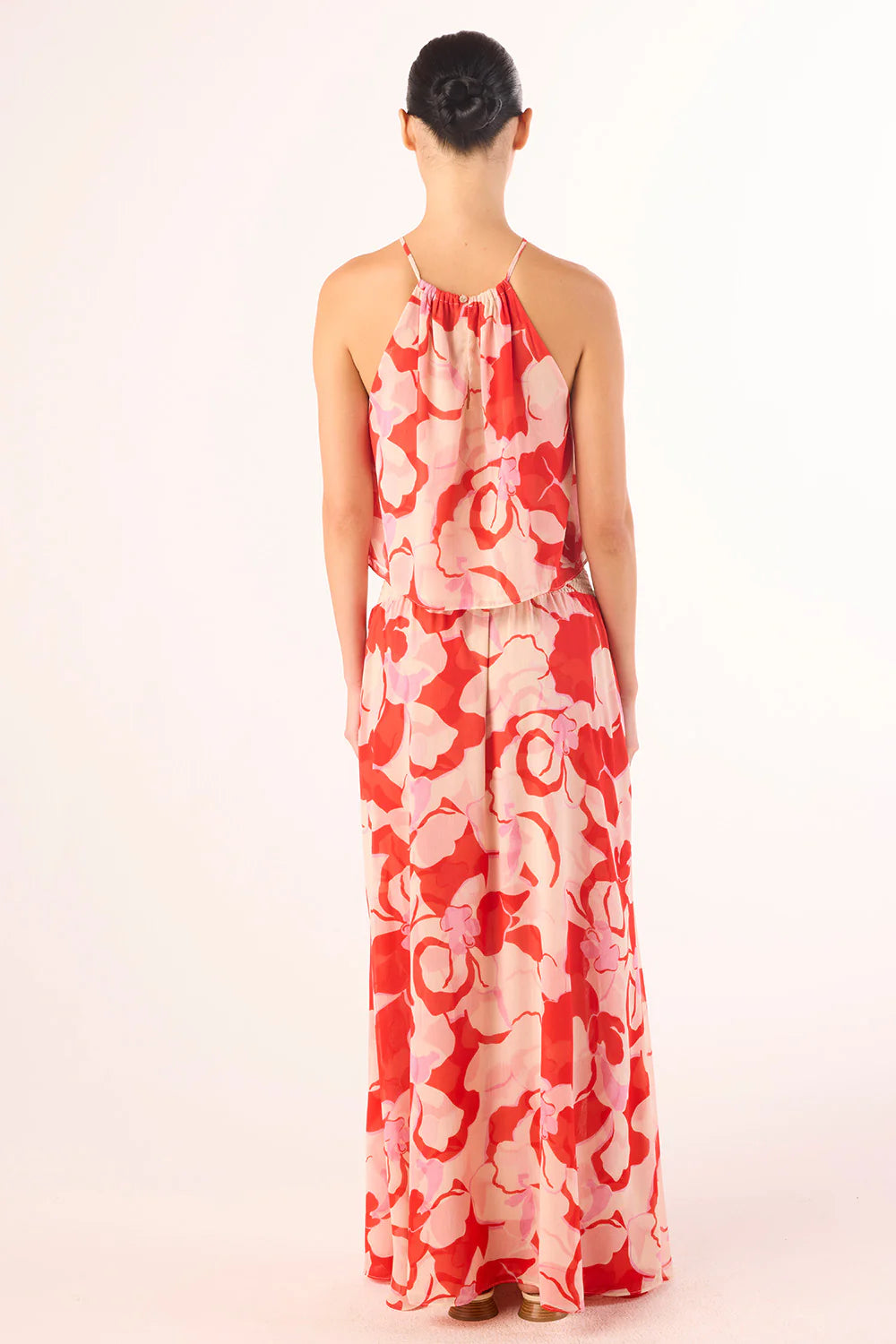 Misa Thelma top in abstract orchid