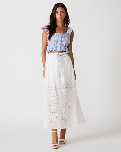 Steve Madden Brooklyn top in pale blue