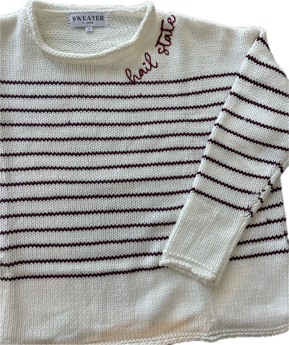 SweaterxVetter Hail State striped sweater