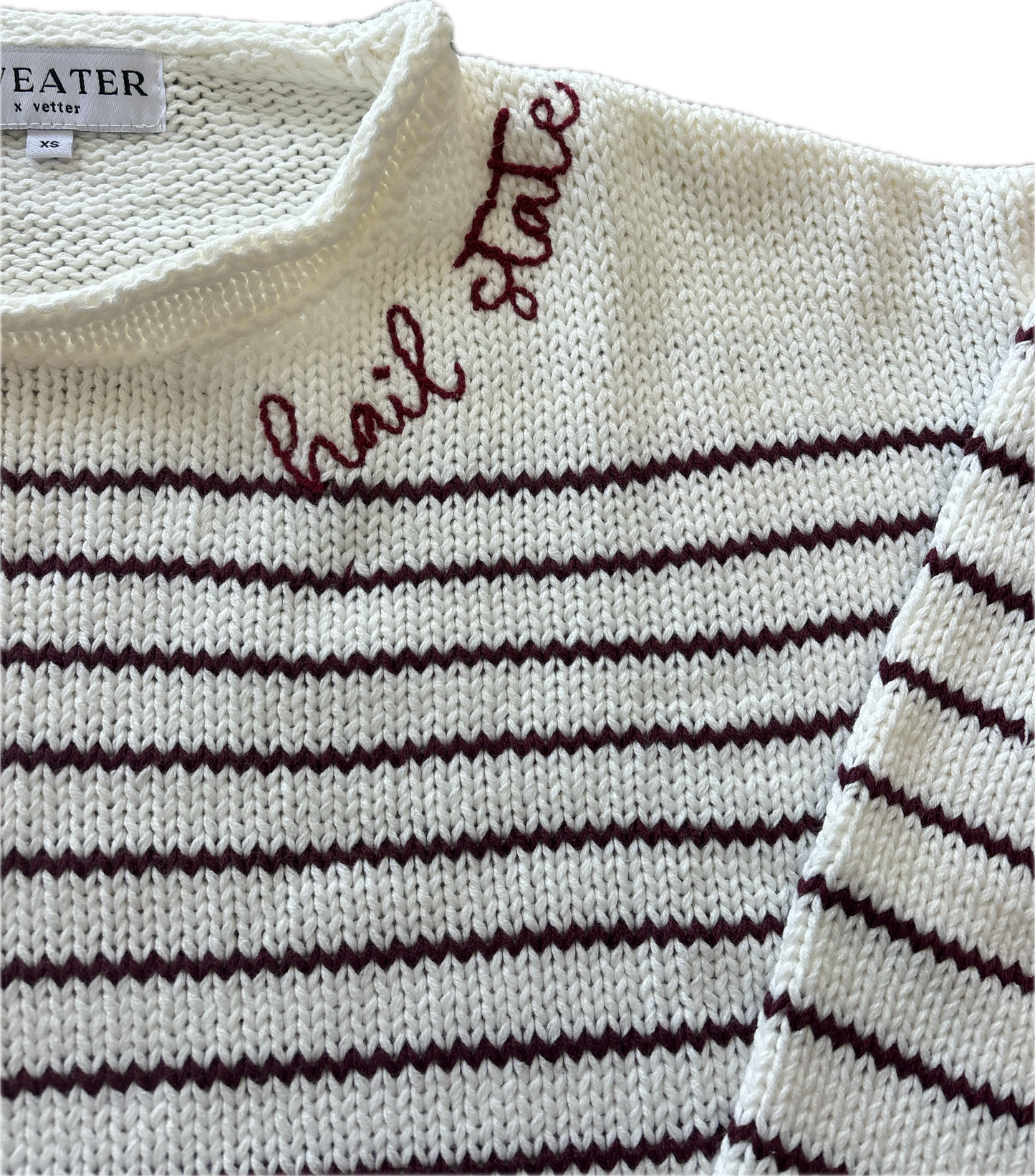 SweaterxVetter Hail State striped sweater