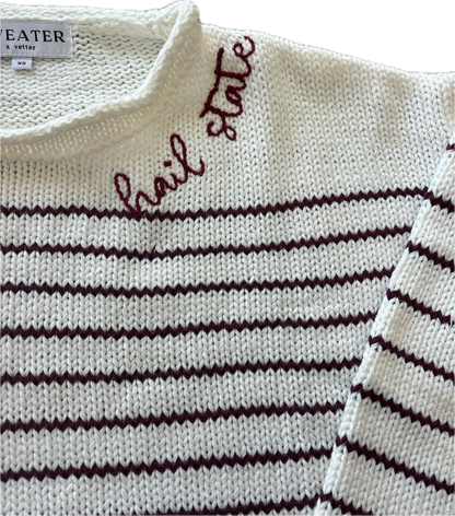 SweaterxVetter Hail State striped sweater