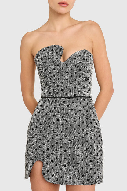 Amanda Uprichard Puzzle mini strapless dress