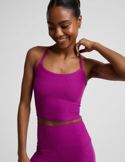 Spacedye slim racerback cropped tank