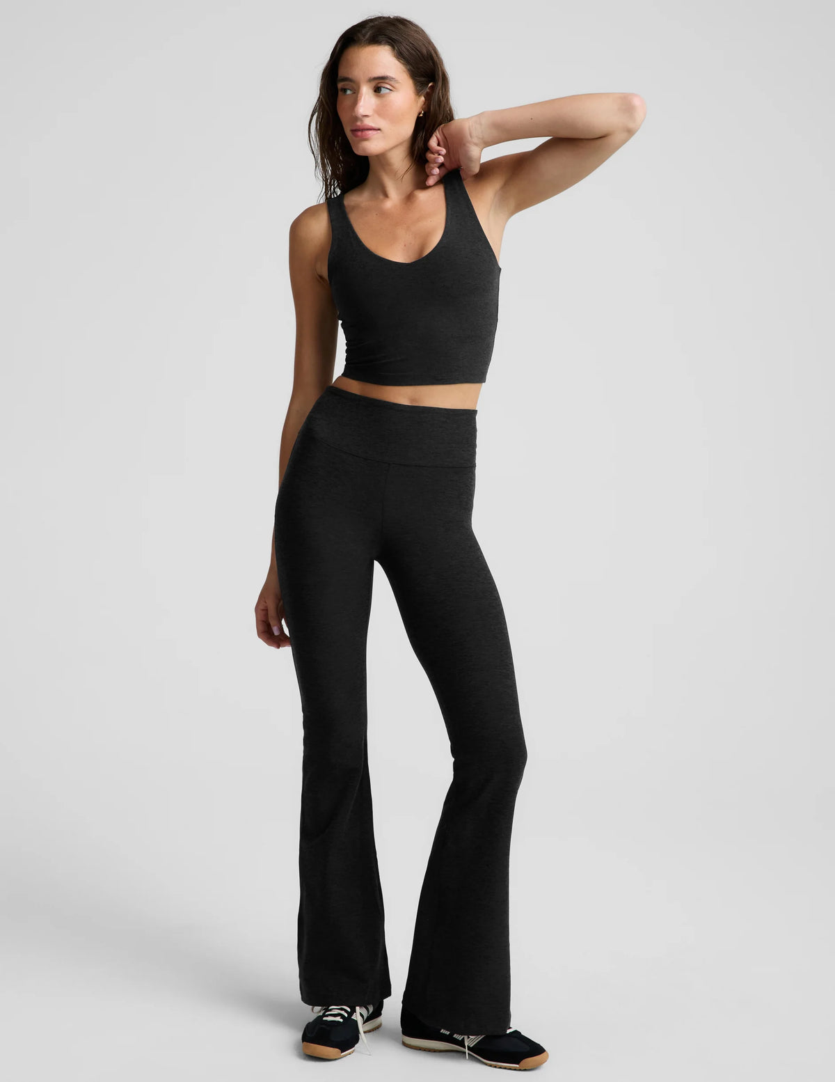 Spacedye Good Day cropped tank in darkest night
