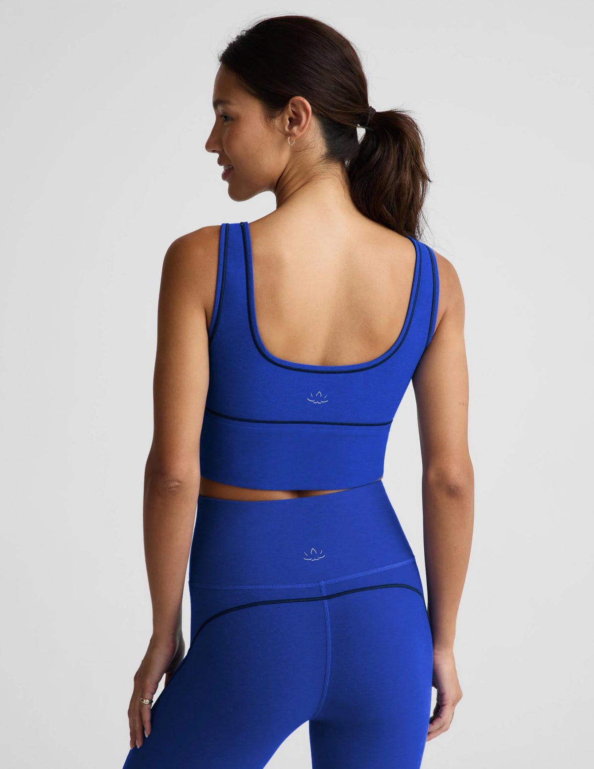 Spacedye Dynamic crop tank ultra blue