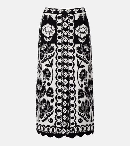 Farm Rio Floral Arabesque skirt