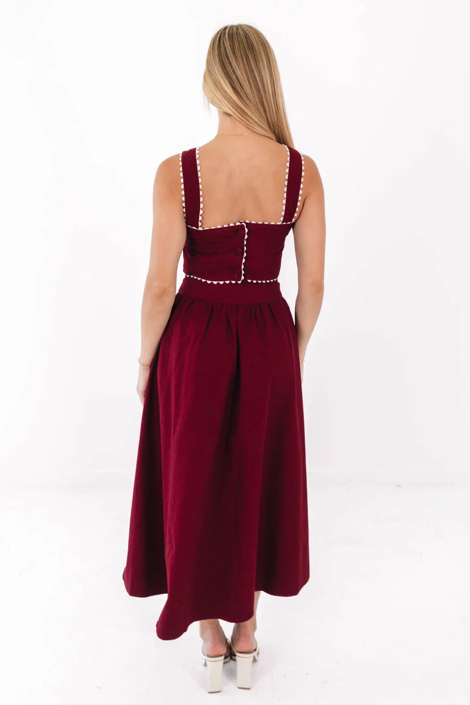 Avery embroidered skirt set
