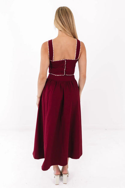 Avery embroidered skirt set