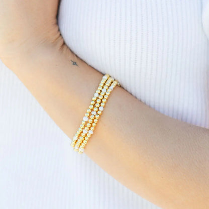 Bead & Pearl Stretch Bracelet