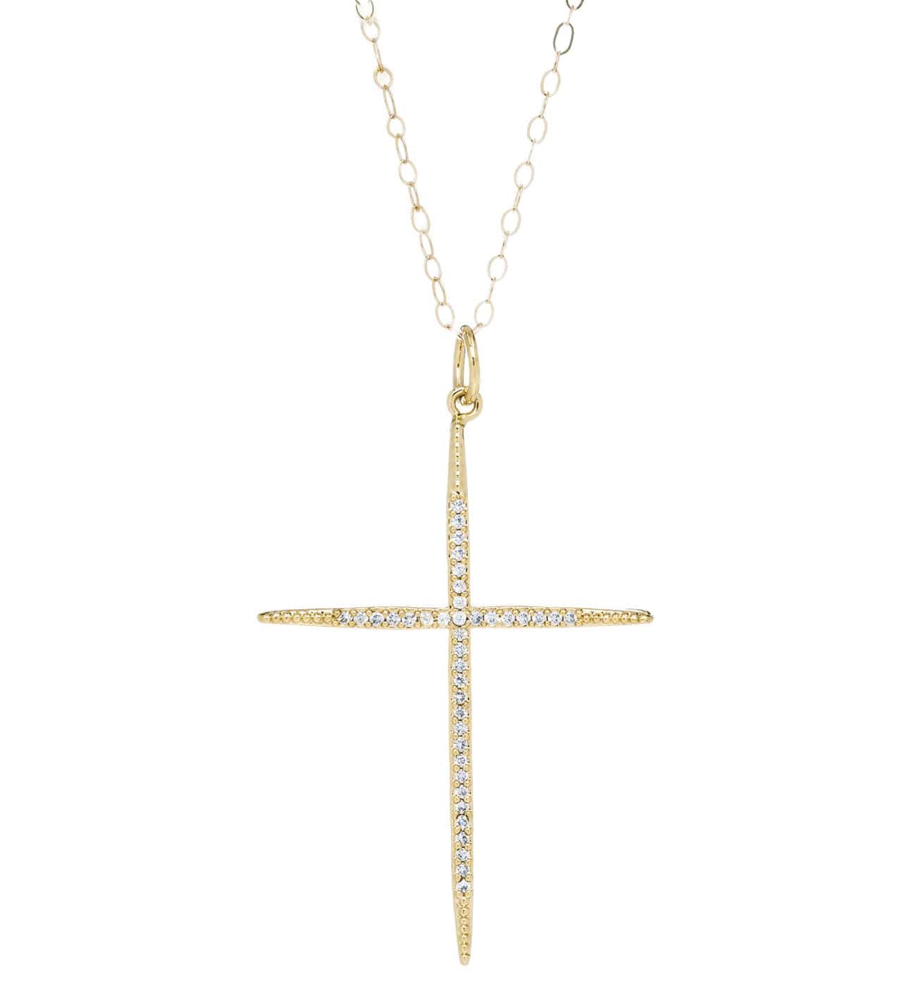 Bracha Everlasting thin cross necklace