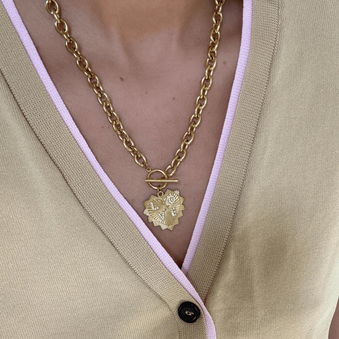 Bracha Monty Love toggle necklace