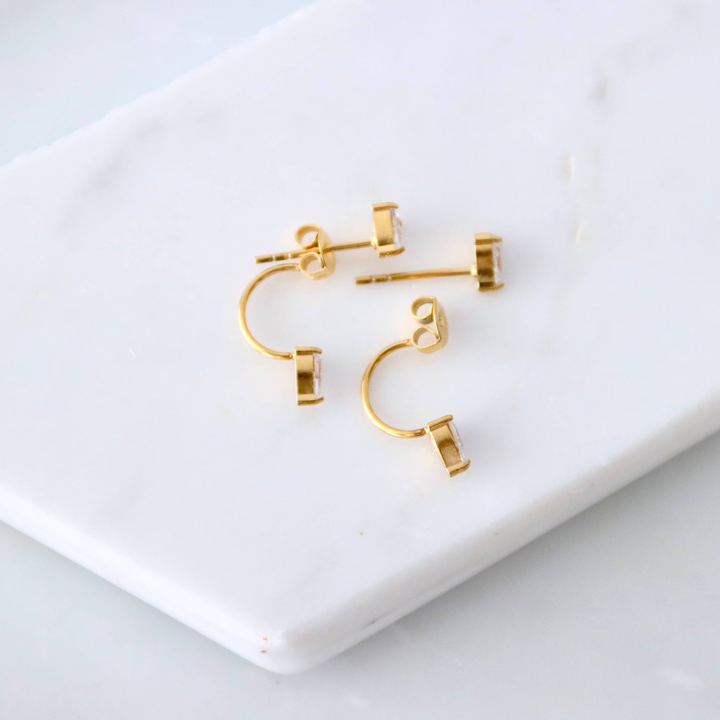 Zircon Droplet Ear Jacket - Waterproof