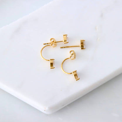 Zircon Droplet Ear Jacket - Waterproof