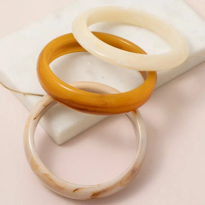 Marble resin bangle set of 3