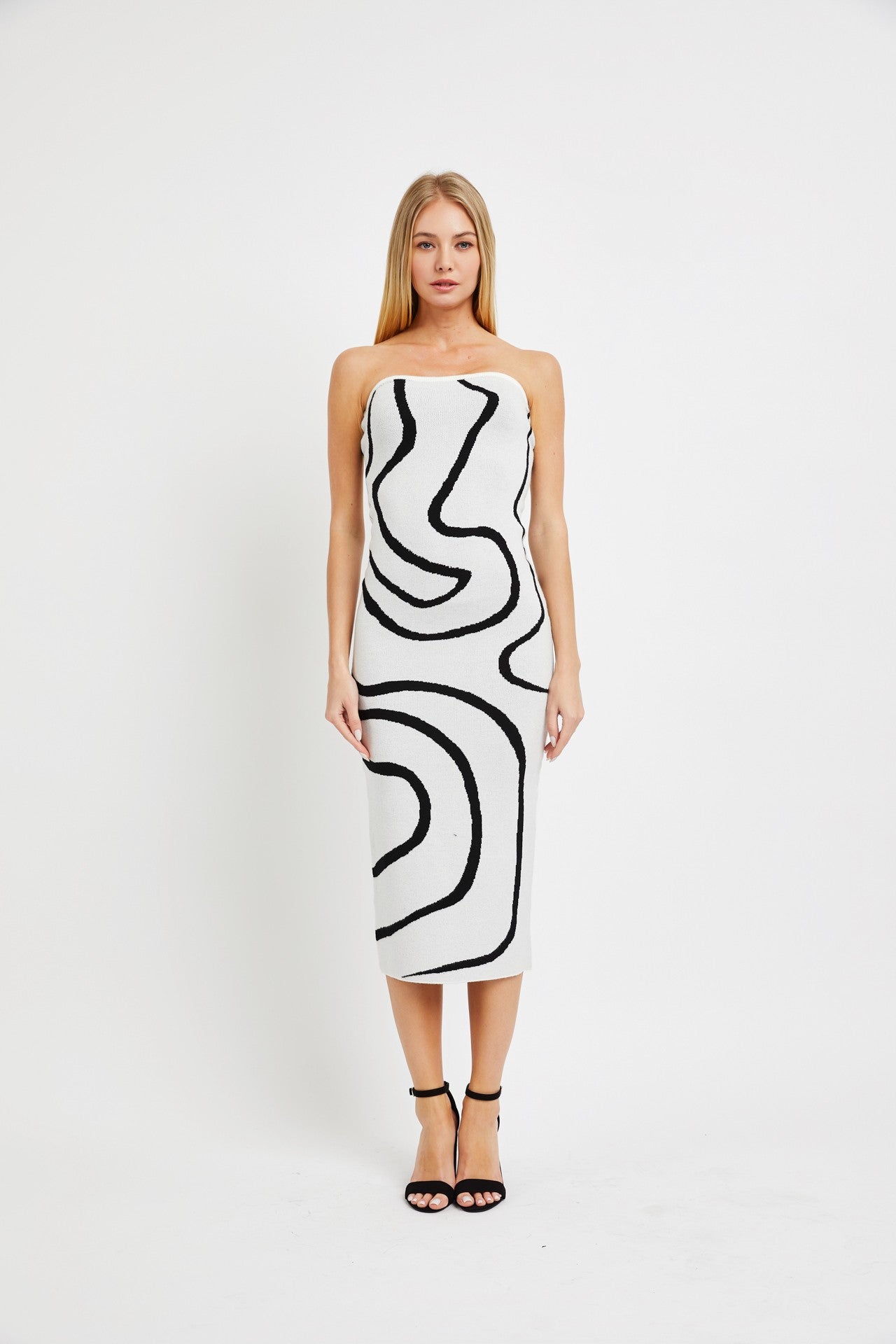 Celia Waves strapless dress