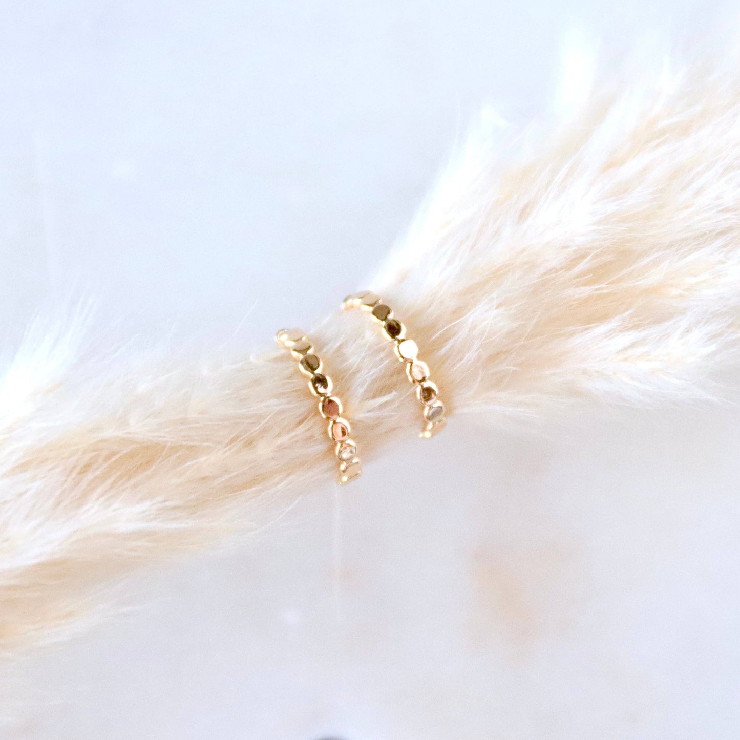 Tiny Dot Huggie Hoop Earrings