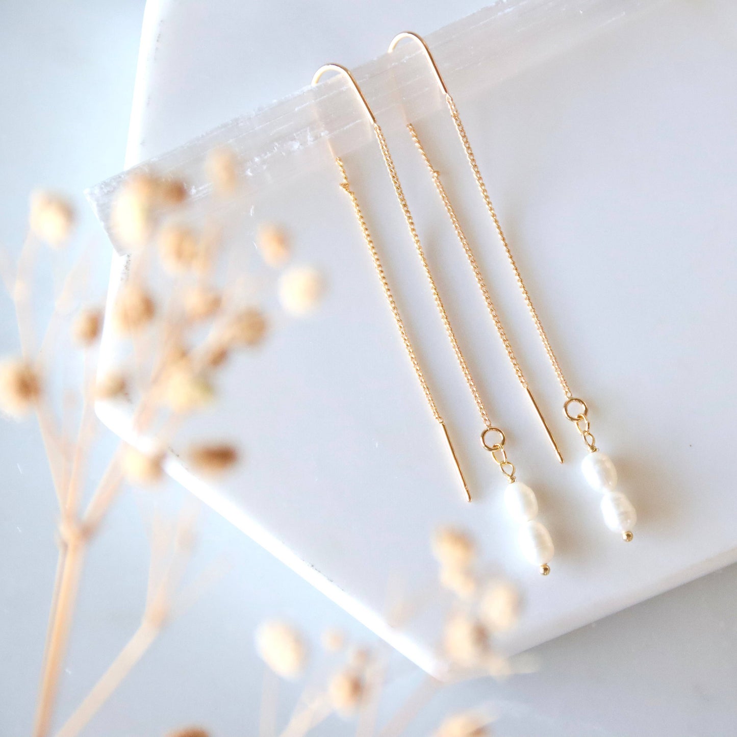 Pearl Threader Earrings