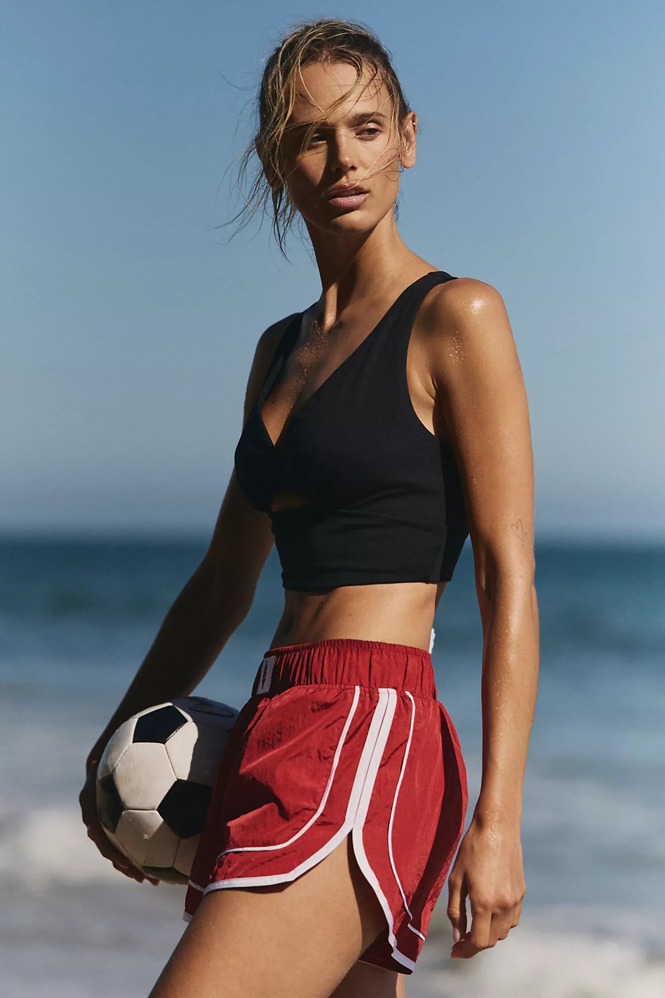 FP Movement Varsity Blues Short in cranberry