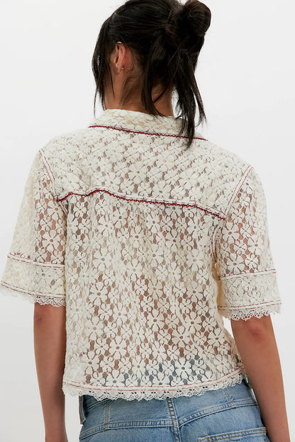 Free People Mannie Lace buttondown