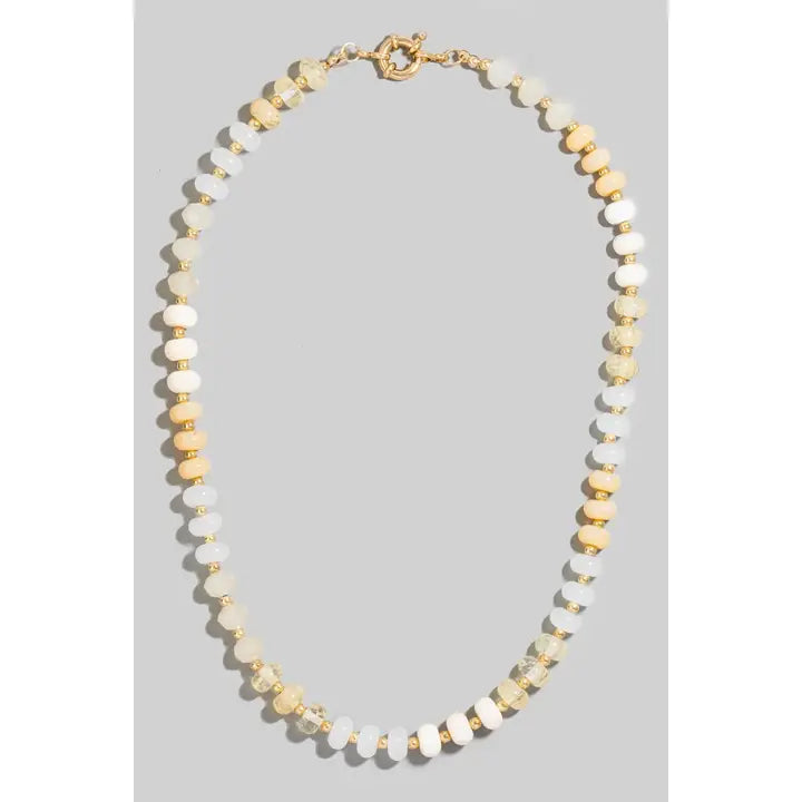 Round Stone Beaded necklace