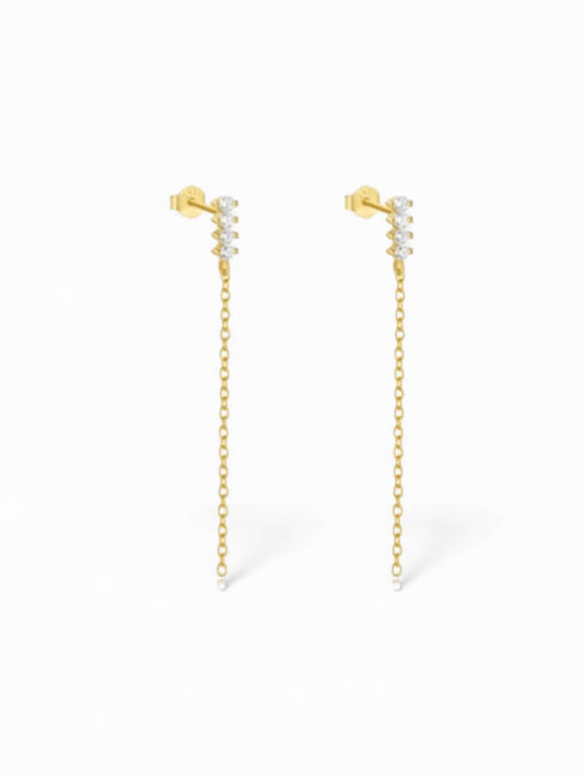 Nora James Drip Stud Chain Earrings