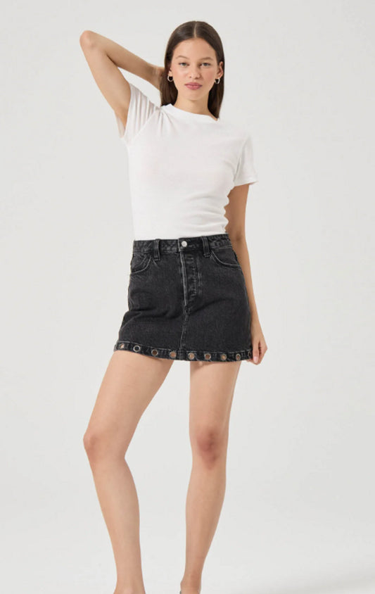 Rolla's high line mini in black eyelet