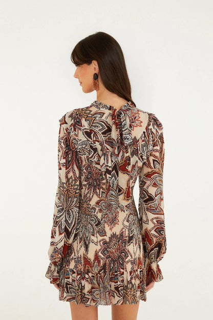 Farm Rio Tapestry flowers mini dress