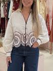 Dress To Off White embroirdered cotton blouse
