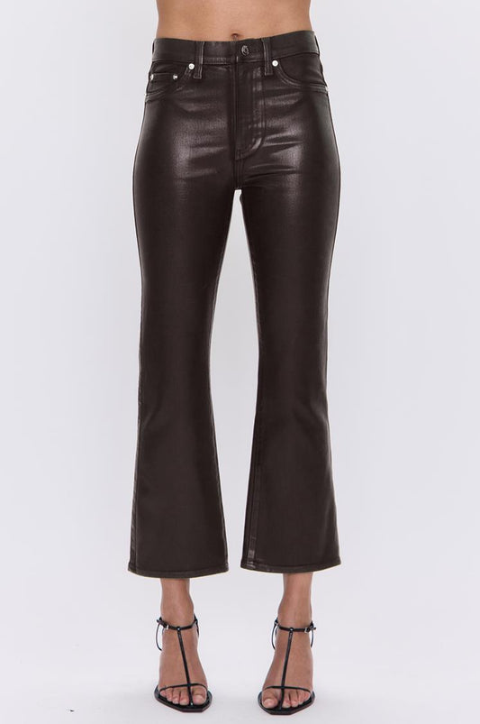 Pistola Lennon crop boot in coated mocha