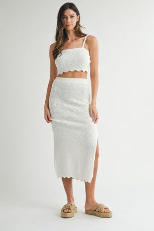 Linda crop knit and midi skirt
