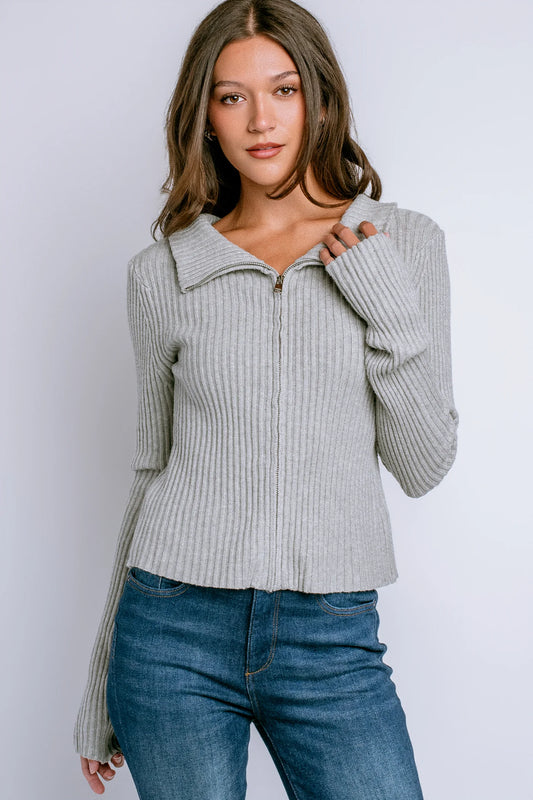 Deluc Matt zip up cardigan