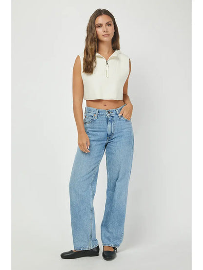 Emmaline cropped sweater with hood