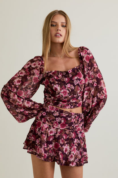 Ramsey floral skirt set