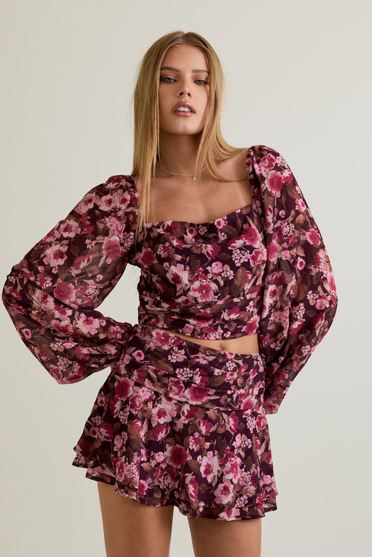 Ramsey floral skirt set