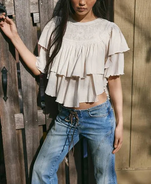 Free People Rose Party Tee