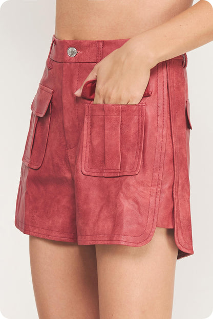 Talia side slit shorts